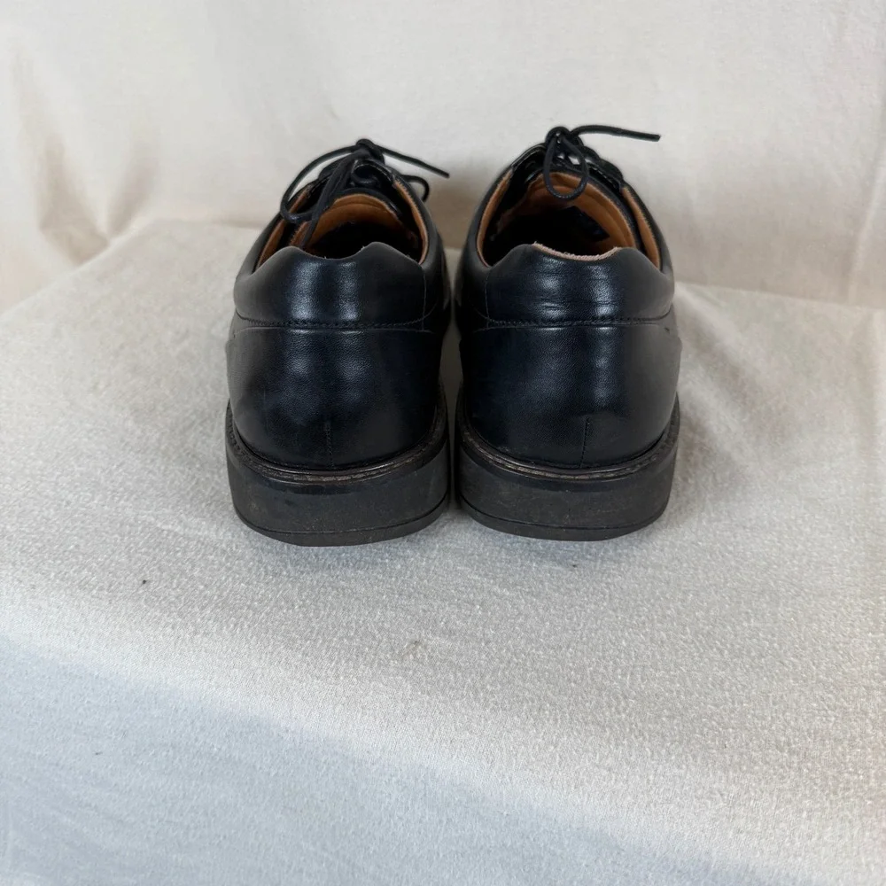 Ecco Black Leather Lace Up Dress Shoes Men Size 11 EU45 Comfort Casual Work - Picture 4 of 8